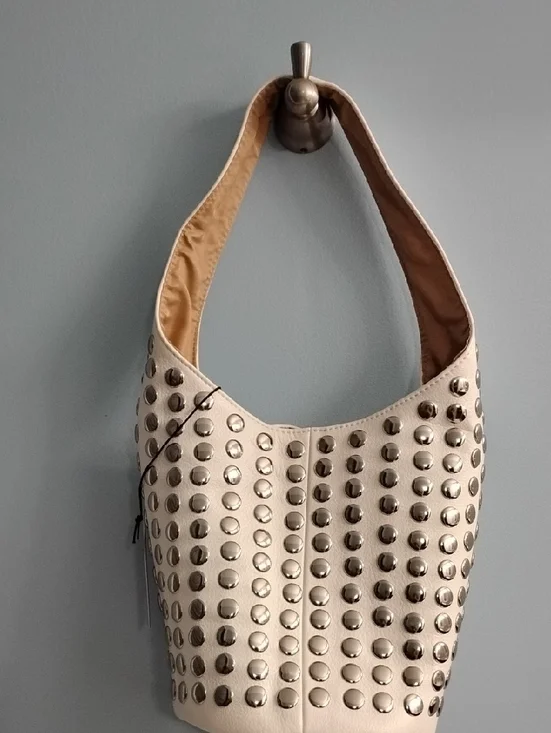 NWT Steve Madden Cream Shoulder Bag with Tan Lining - Picture 3 of 4